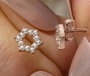 Heliophilia Silver Pendientes de Plata de Ley 925 con Oro Rosa y Circón NRZ999487